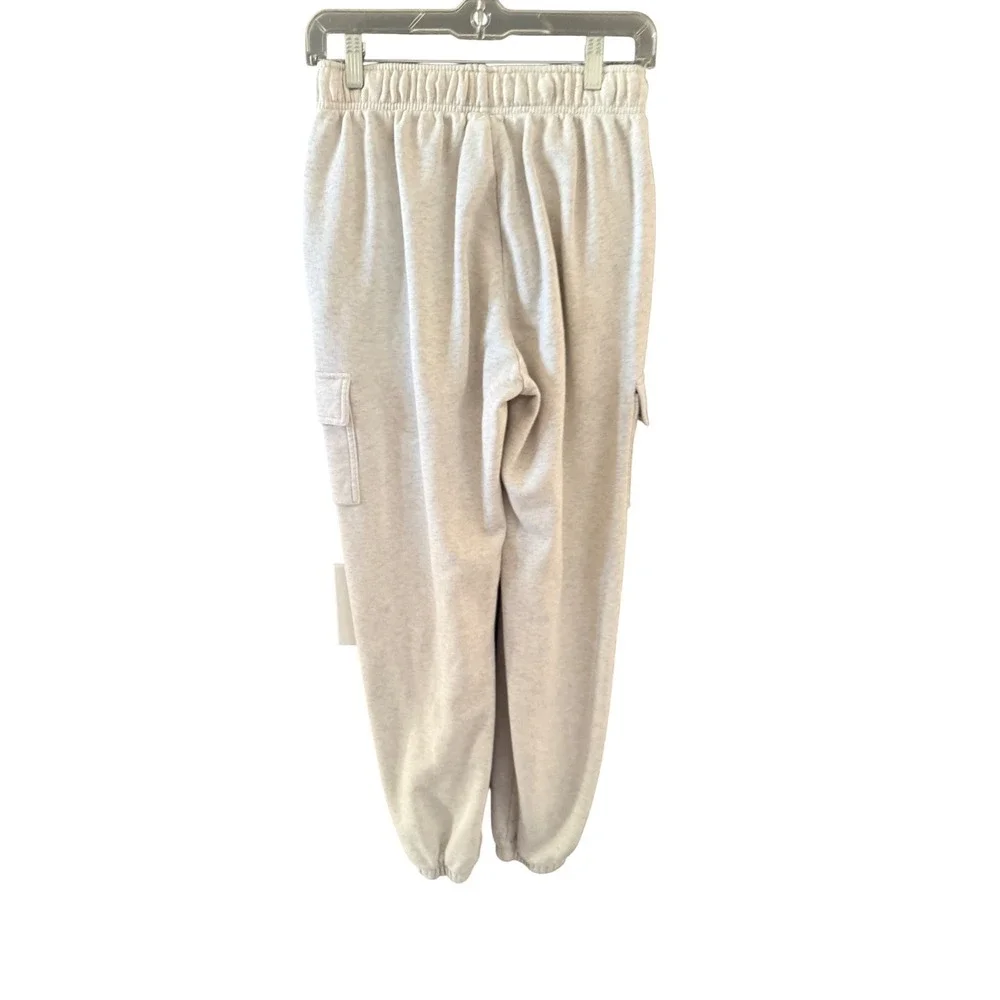 Nike Womens Sportswear Cargo‎ Fleece Joggers Oatmeal Heather Grey XS Lounge